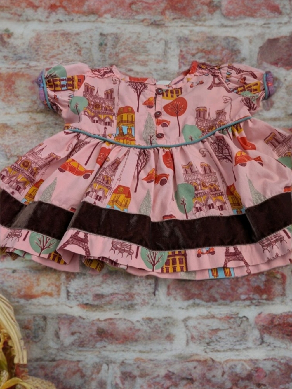 Matilda Jane secret fields bon vinvant Paris pink Eiffel tower tunic size 18 M